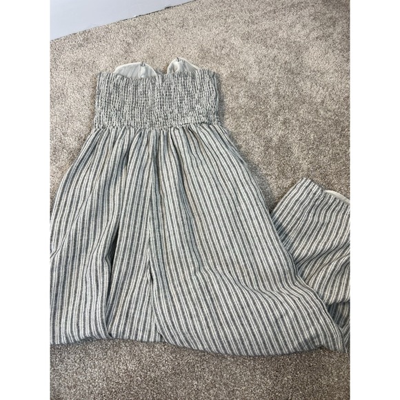 American Eagle Strapless Jumpsuit Small  Wide Leg Halter Ribbed Corset - Picture 4 of 4